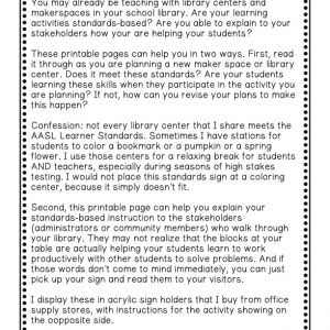 AASL Learner Standards for Makerspaces and Library Centers Printable ...