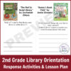 Screenshot of 2nd grade reading response activities for The Not So Quiet Library by Zachariah OHora and Bunny's Book Club by Annie Silvestro.
