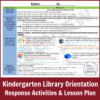 Screenshot of kindergarten library orientation lesson plan.