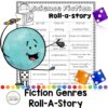 Fiction Genres Roll-A-Story text below screenshot of Science Fiction printable.