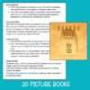 Screenshot of lesson plan with Nobody Hugs a Cactus book cover image. Title text reads 20 Picture Books.