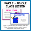 Front cover and back cover book part slides with text Part 1 - Whole Class Lesson.