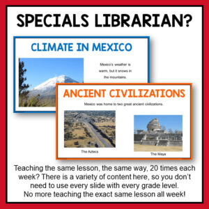 Ancient Civilizations and Climate in Mexico slides with text: Specials Librarian?