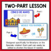 Cinco de Mayo and Would You Rather slides with text: Two-Part Lesson.