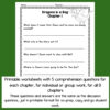 Screenshot of Dragons in a Bag Chapter 1 printable worksheet. Footer reads Printable worksheets with 5 comprehension questions for each chapter, for individual or group work, for all 13 chapters.