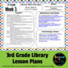 3rd Grade Library Lesson Plans title with screenshot of 3rd Grade Week 3 lesson plan.