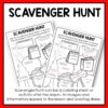 Screenshots of Scavenger Hunt printable and answer key. Scavenger Hunt can be a coloring sheet or activity after the lesson. All images and information appear in the lesson and scrolling slides, footer text.