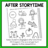 Screenshot of Scavenger Hunt printable below After Storytime title text. Keep students engaged after storytime! All images in the scavenger hunt appear in the presentation, footer text.