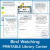 Screenshots of editable, printable Research Notebooks in Bird Watching and Research Library Center.
