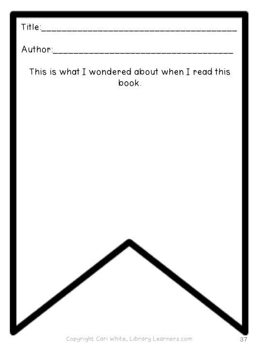 Banner Shape printable with Book Review Prompt.