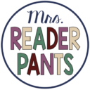 circle logo for Mrs. ReaderPants.