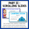 Camping Idiom and Do You Love Being Outside slides with text Part 2 - Scrolling Slides.