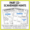 Part II - Scavenger Hunts with screenshots of printables labeled easier, harder and answer key. All images and answers the questions appear in Part II of the presentation.