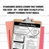 Clipboard with lesson plan on white wood background.