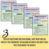 PreK through 6th grade library sub plans for 3 days with text: Just print and go; Perfect for emergency situations or when you don't have time to reinvent the wheel!