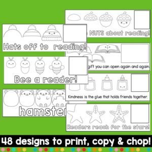 48 Directed Drawing Printable Bookmarks.