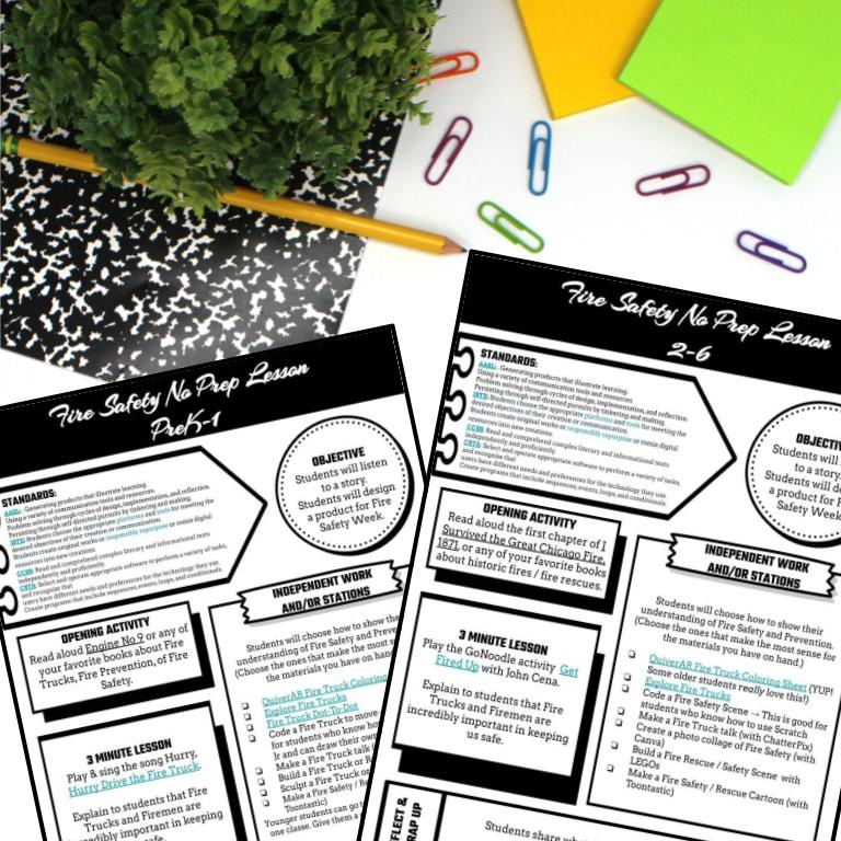 Lesson plans pages.