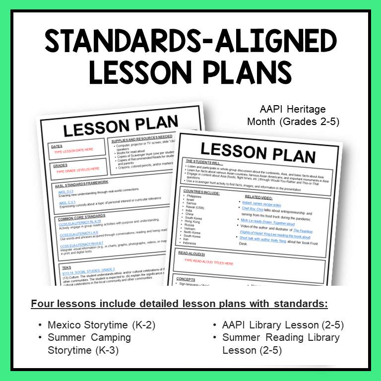 2 pages of lesson plan with text: 4 lessons include detailed lesson plans with standards.