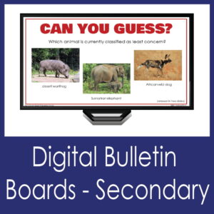 Secondary Digital Bulletin Boards by Mrs. ReaderPants