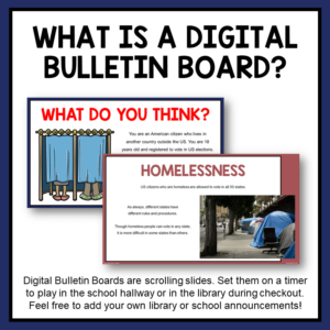 What is a Digital Bulletin Board? Digital Bulletin Boards are scrolling slides.