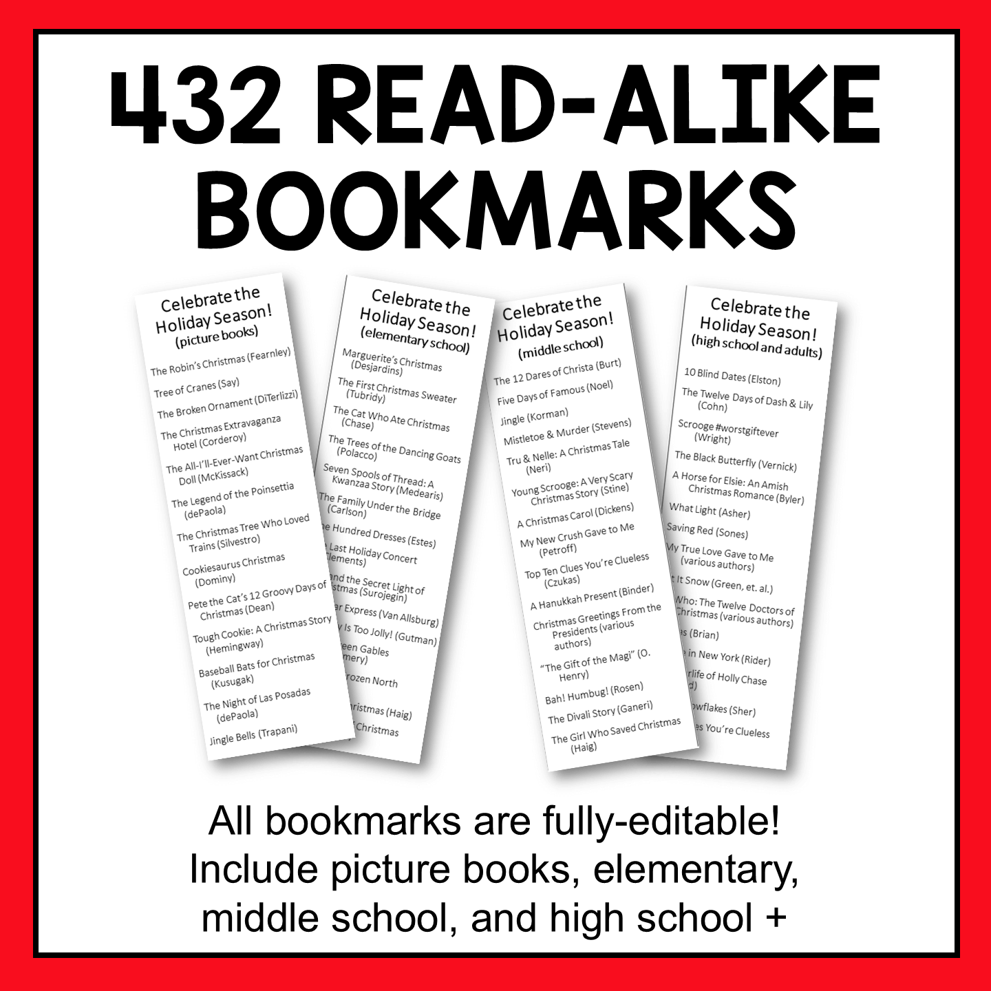 Full Year BUNDLE: Monthly Book Display Posters & Read-alike