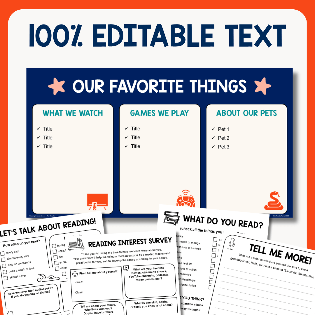 1 survey digital slide and 4 pages of survey with text: 100% editable text.
