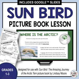 Where is the Arctic slide on monitor and printable scavenger hunts, book list, and take-home activities with text: Grades 1-3.